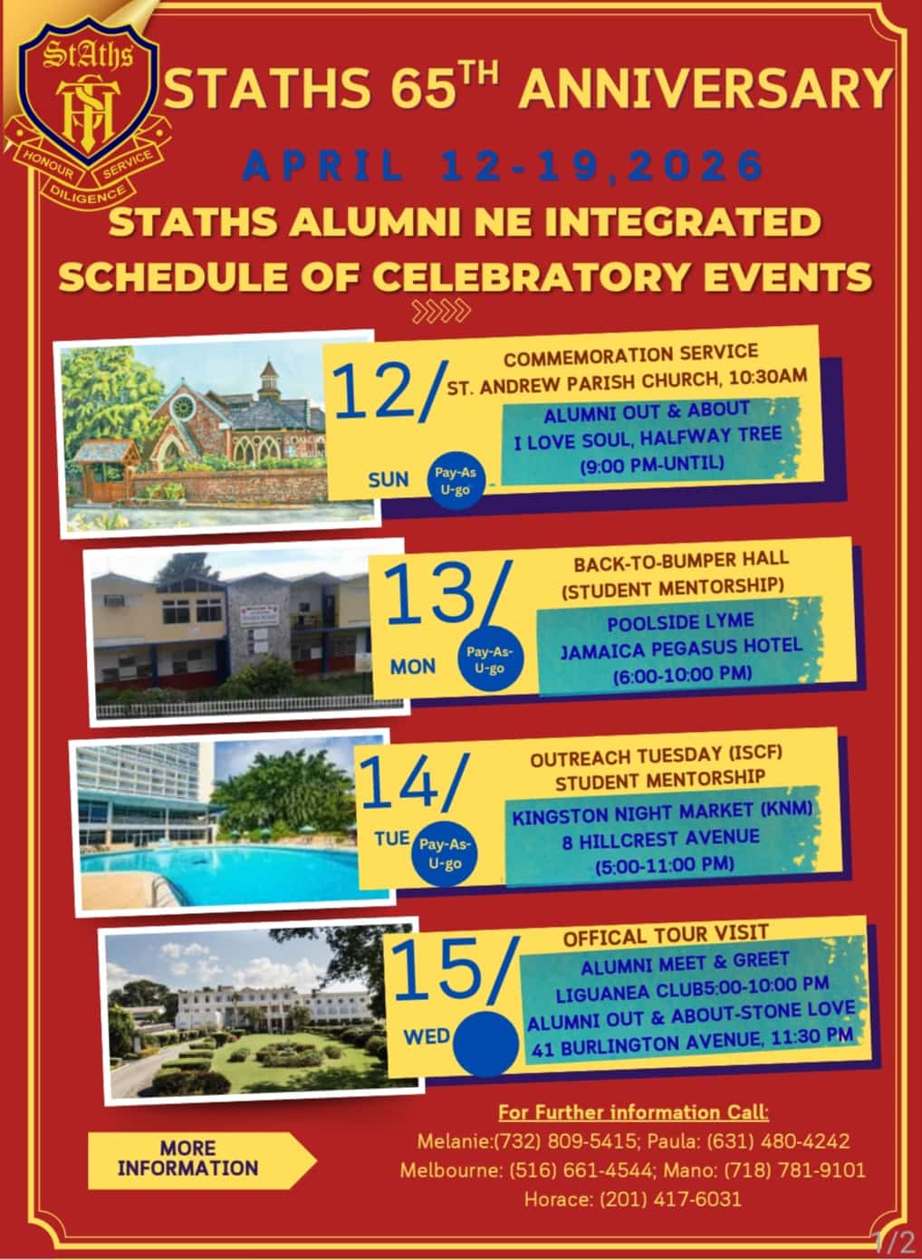 Staths Aumni Calendar 2026